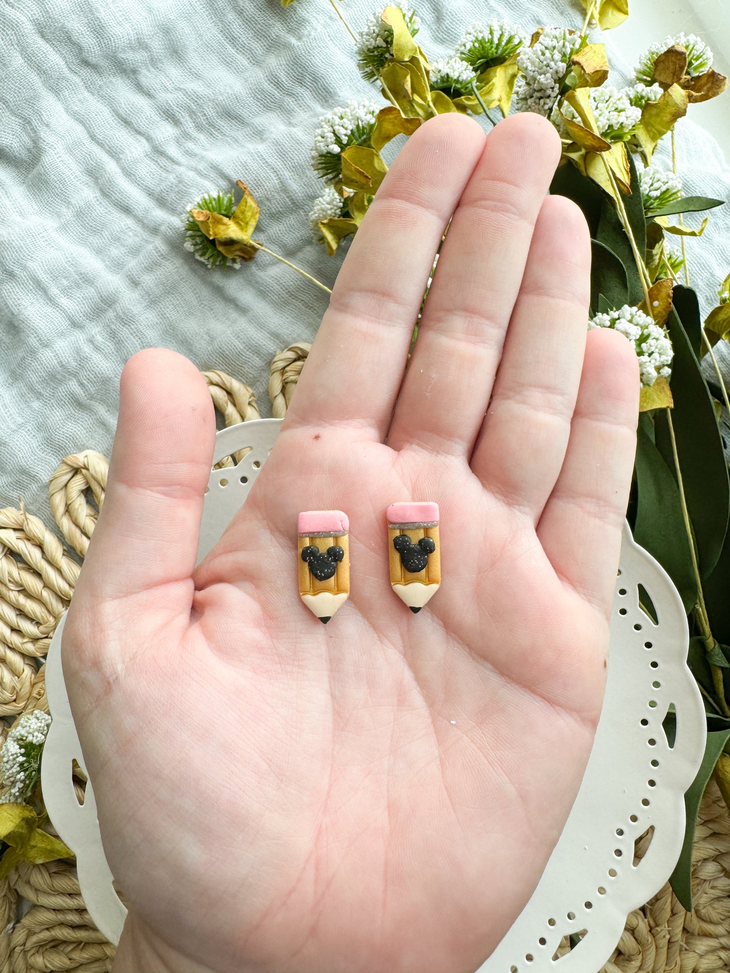 Mouse Pencil Studs