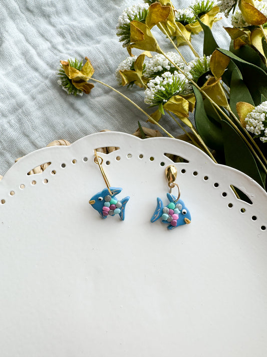 Rainbow Fish Hoops/Dangles