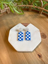 Blue & White Checkerboard Dangles
