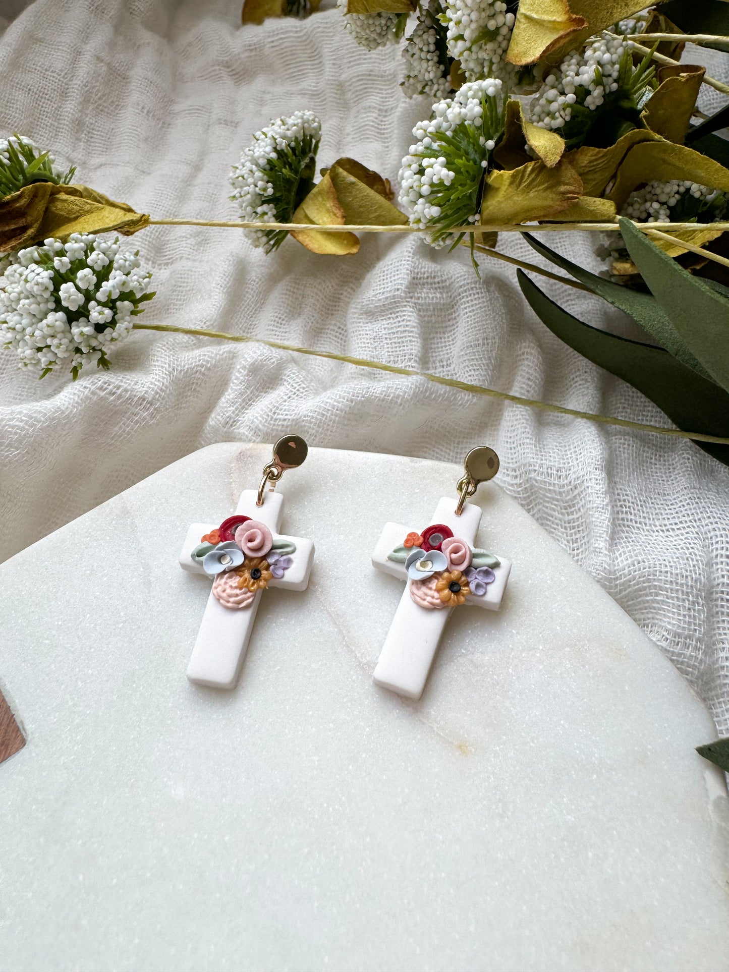 Wildflower Cross Dangles