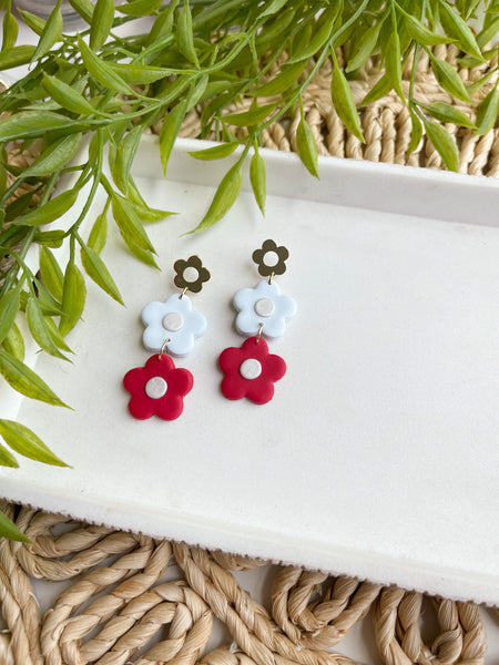 Patriotic Flower Dangles