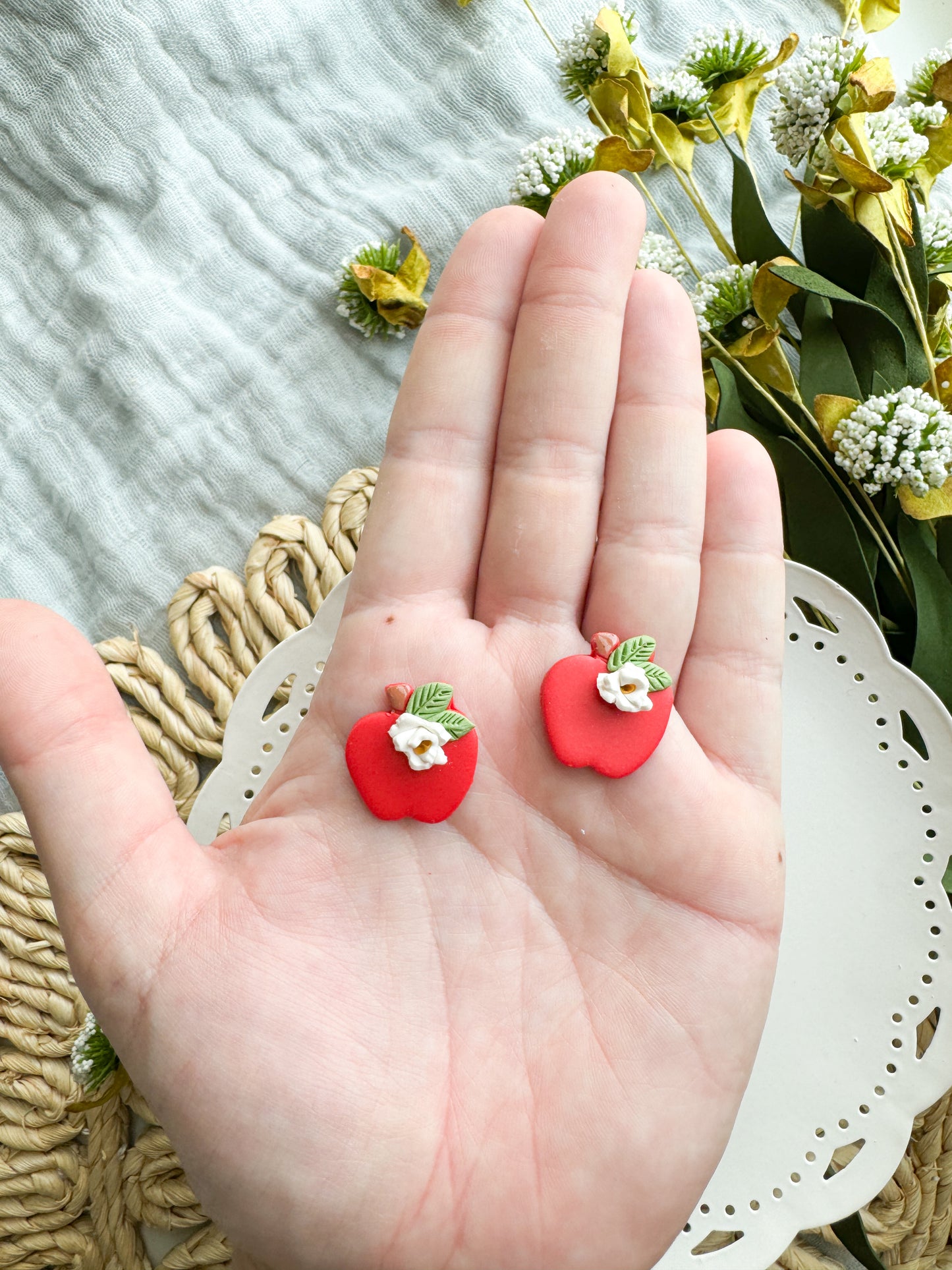 Floral Apple Studs