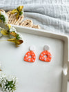 Orange + Pearl Dangles