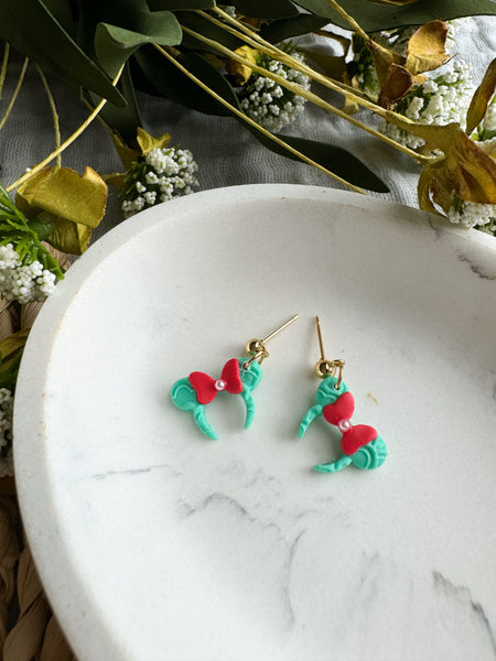 Ariel-Inspired Mouse Ear Dangles