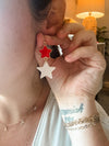 Red & White Star Dangles