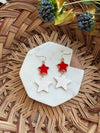 Red & White Star Dangles