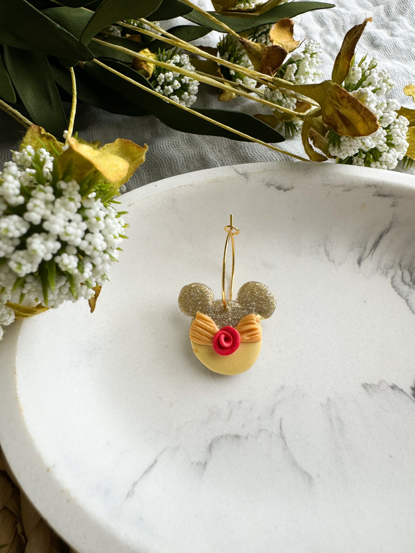 Belle-Inspired Mouse Hoops/Dangles