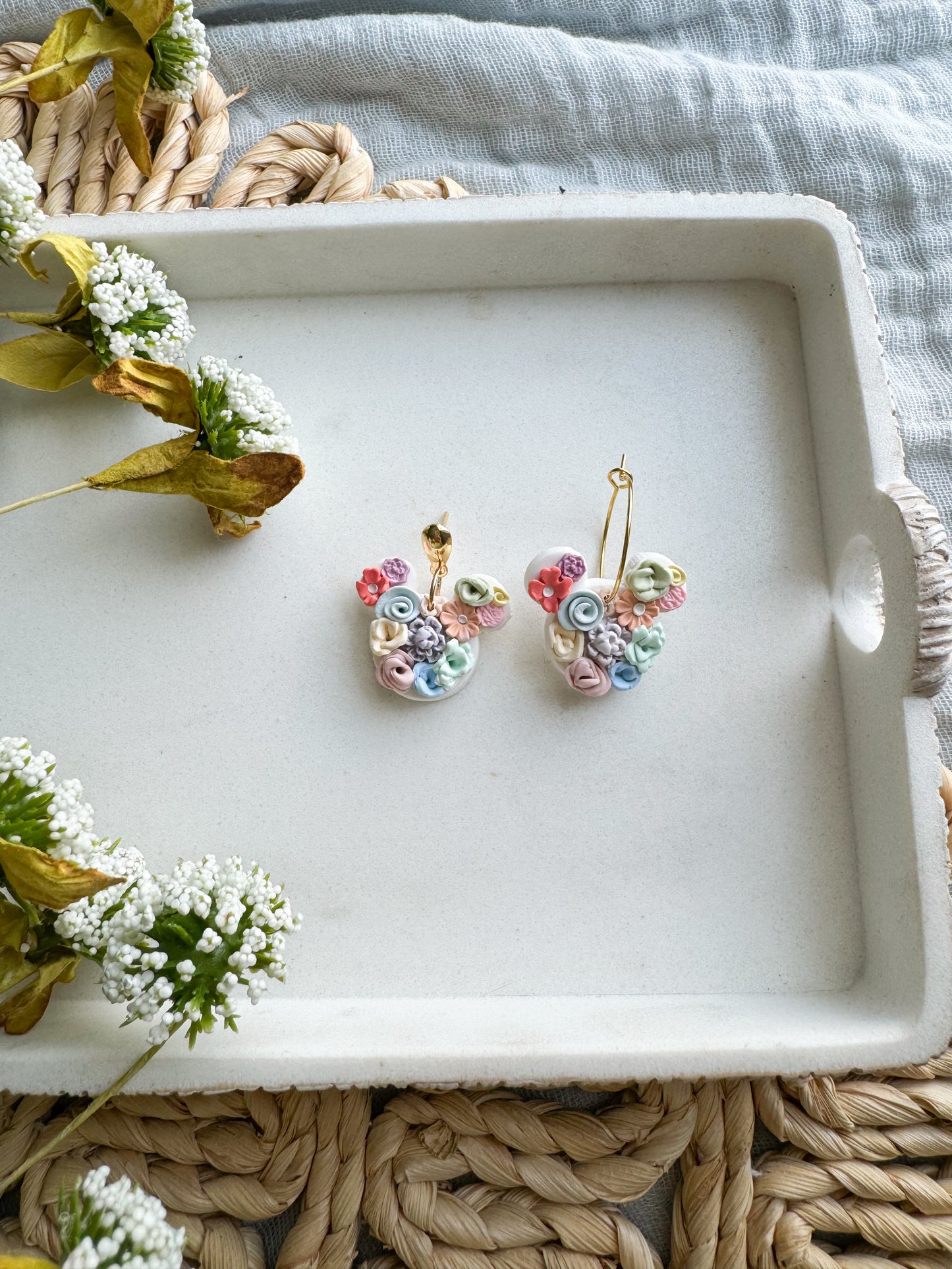 Floral Mouse Dangles