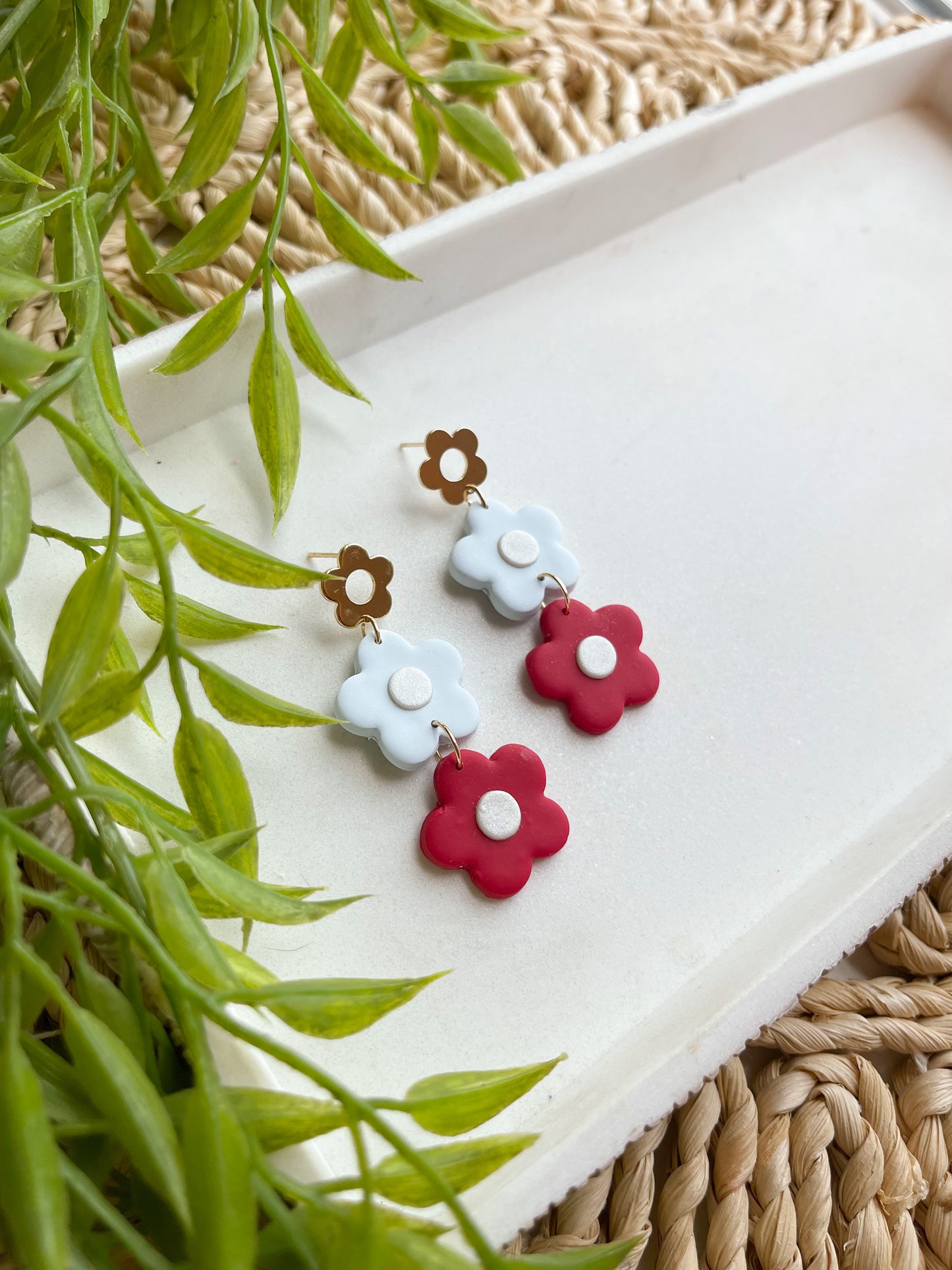 Patriotic Flower Dangles