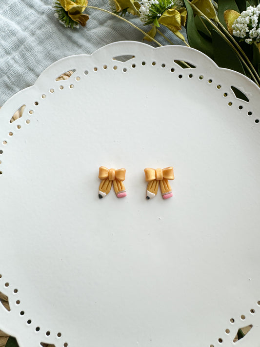 Pencil Bow Studs