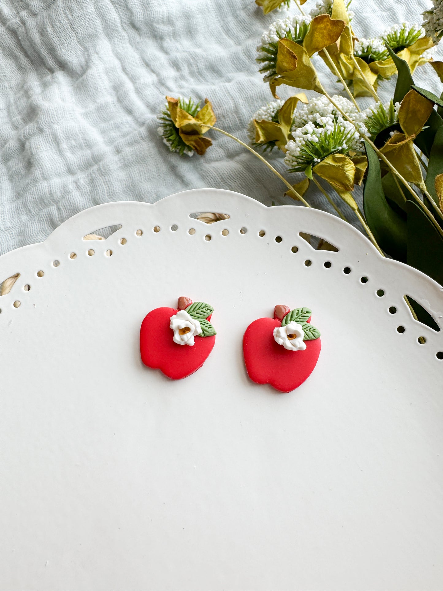 Floral Apple Studs