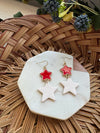 Red & White Star Dangles