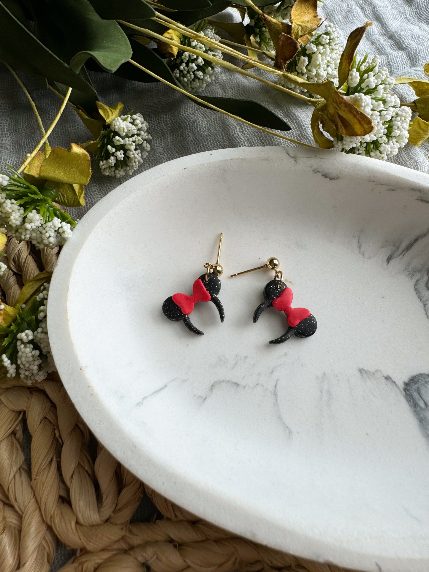 Minnie-Inspired Mouse Ear Dangles