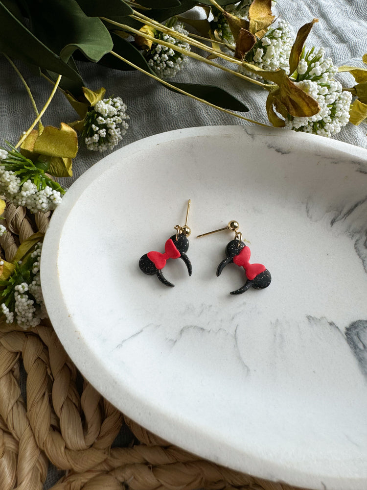 Minnie-Inspired Mouse Ear Dangles