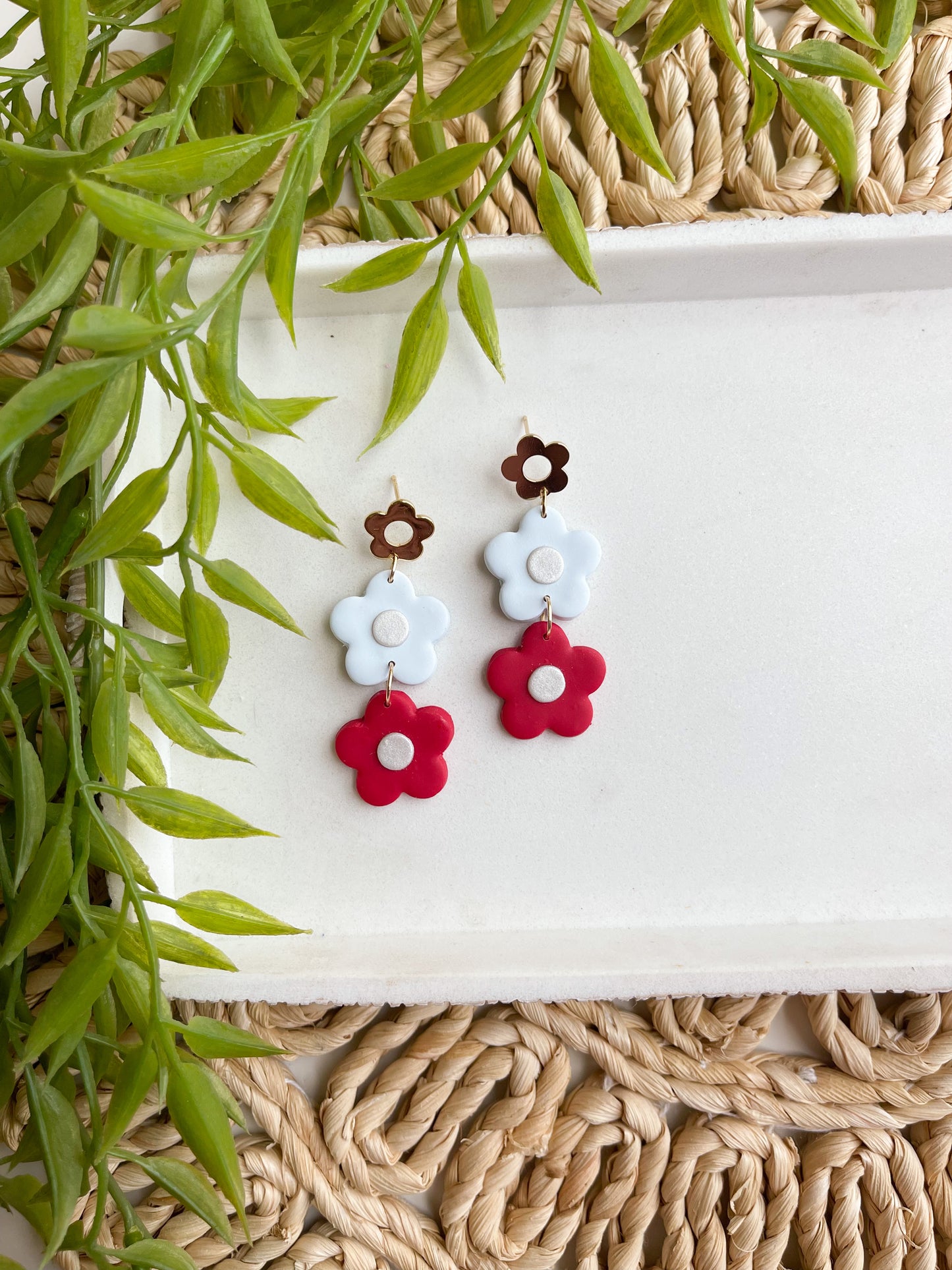 Patriotic Flower Dangles