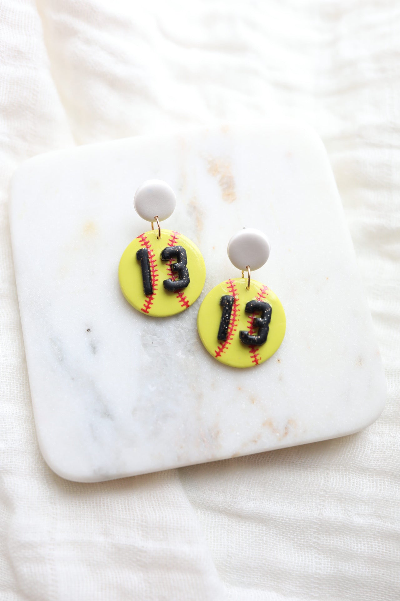 Custom Number Softball Dangles