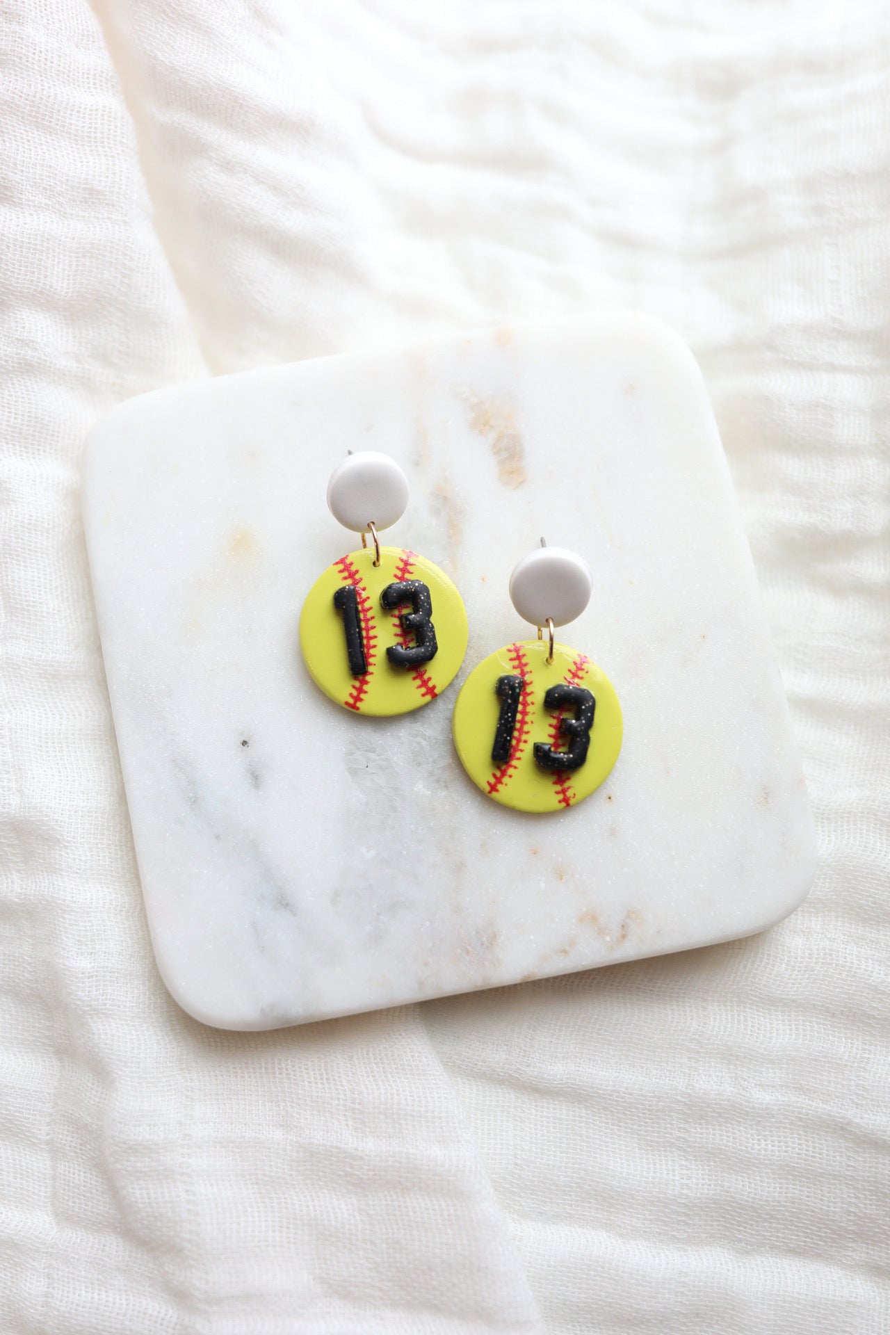 Custom Number Softball Dangles