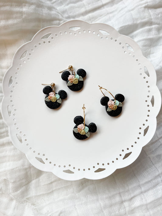 Floral Mouse Earrings