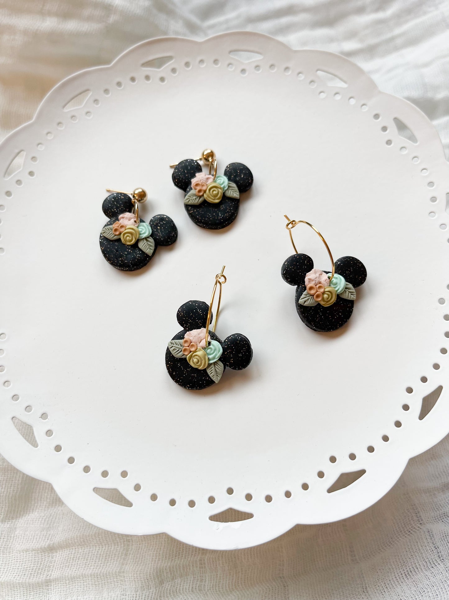 Floral Mouse Earrings